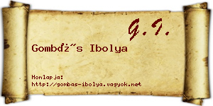 Gombás Ibolya névjegykártya