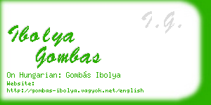 ibolya gombas business card